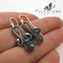 Dainty Coiled Sterling and Labradorite Dangle Earrings-3
