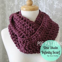 PDF PATTERN/INSTRUCTIONS One Skein Infinity Scarf - Thumbnail 1