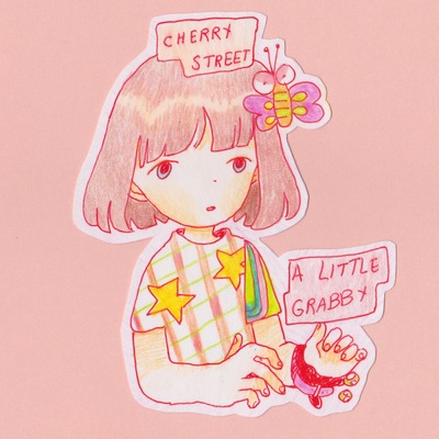 Mega sticker: cherry street