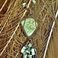 Turquoise Triangle Necklace Choker - Thumbnail 3