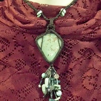 Turquoise Triangle Necklace Choker - Thumbnail 4