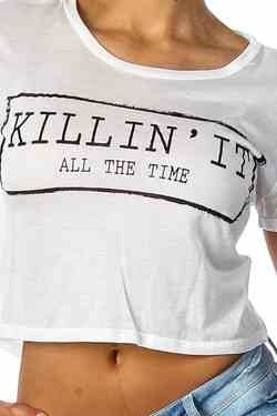 Killin it crop top