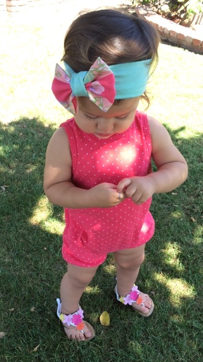 Seashells Bow on Mint Headwrap