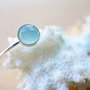 sea dream - aqua chalcedony ring. faceted gemstone ring. silver ring.-1