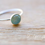 sea dream - aqua chalcedony ring. faceted gemstone ring. silver ring.-2