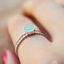 sea dream - aqua chalcedony ring. faceted gemstone ring. silver ring.-3