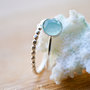 sea dream - aqua chalcedony ring. faceted gemstone ring. silver ring.-4