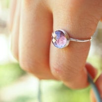 alexandrite - 8mm faceted alexandrite ring. stacking gemstone ring. color changing