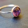alexandrite - 8mm faceted alexandrite ring. stacking gemstone ring. color changing-1
