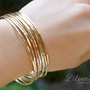 gold skinnies - hammered 14K goldfill bangles. stacking bangles. gold bracelets.-2