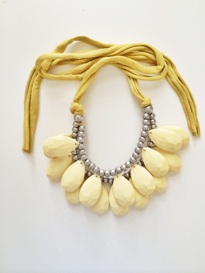 Pastel Yellow Statement Necklace