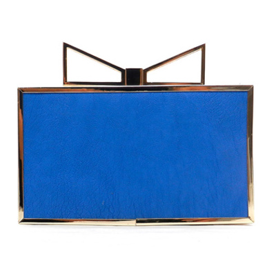 Vanity fair gold metal frame clutch bag