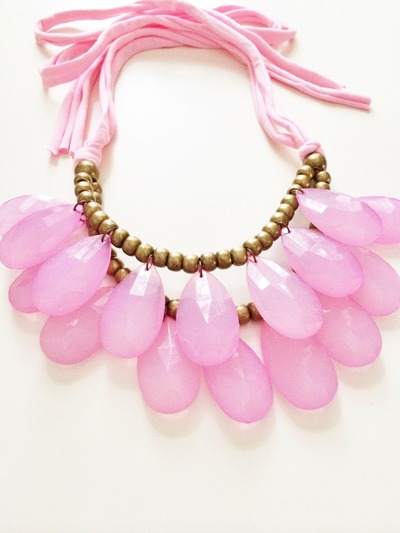 Pale Pink Statement Necklace