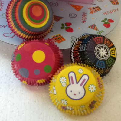 Party time assorted design paper cupcake baking cup liners 100 count set