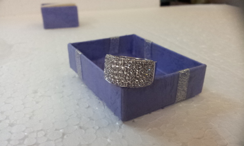 Unisex Platinum Finish Iced Out Sterling Stainless Fashion CZ RING