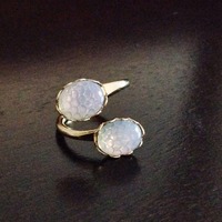 *SALE* White "Snakeskin" Wraparound Ring - Thumbnail 2