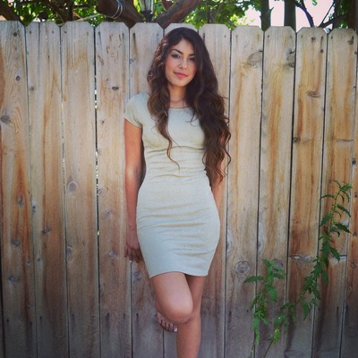 Scoop neck fitted dress