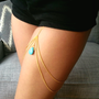 Blue Aura Thigh Chain (Gold) - Thumbnail 2