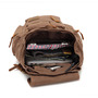 Useful Vintage Brown Scrub Canvas Backpack -1