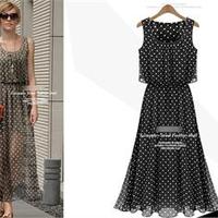Summer Boho Long Maxi Evening Party Dress Beach Dresses Chiffon Dress(3 color) - Thumbnail 2