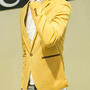 Fashion Cotton Korean Style Plain Men Suit Jackets 918SJ-F112-138-Yellow-1