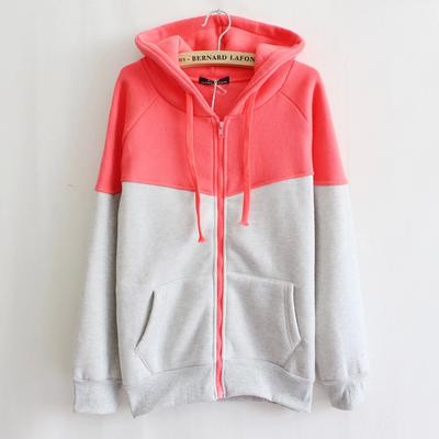 Mixed colors hooded sweater 