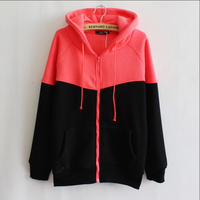 Mixed colors hooded sweater  - Thumbnail 1