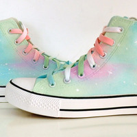 Harajuku gradient galaxy canvas shoes - Thumbnail 2