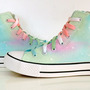 Harajuku gradient galaxy canvas shoes-2