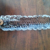 Cuff Crochet Bracelet - Blue Multi - Thumbnail 2