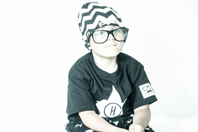 The Chevron Beanie Hat Black & White New 