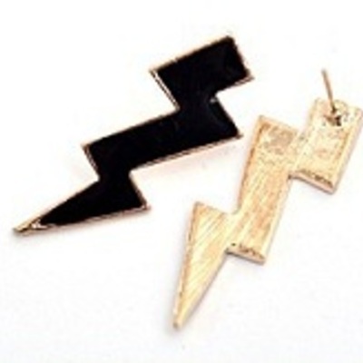 Lightning bolt stud earrings