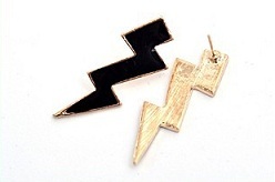 Lightning Bolt Stud Earrings
