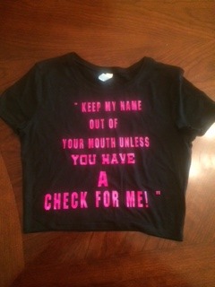 Check for me crop top