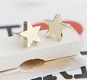 Gold Star Post Stud Earrings
