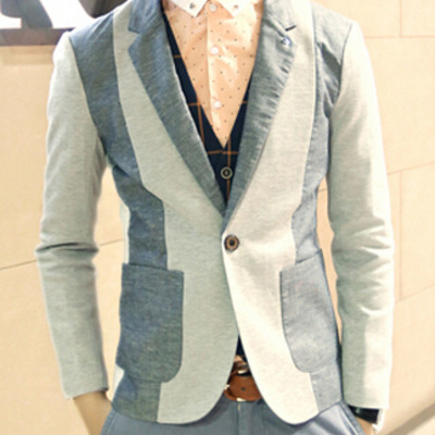 Free shipping long sleeve cotton mens suit jackets 919sj-k431-101-gray