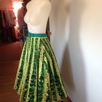 Green Retro Inspired Skirt - Thumbnail 2