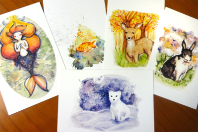 Mini Watercolor Print ( 4 x 6 )