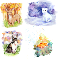 Mini Watercolor Print ( 4 x 6 ) - Thumbnail 2