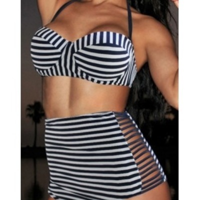 Striped bikini set 