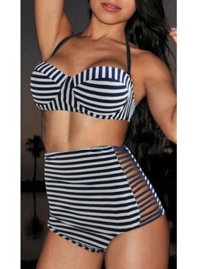 Striped bikini set 