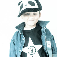 The Star Personalized Alphabet T-shirt Black & White New Custom - Thumbnail 2