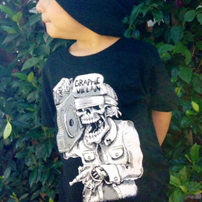 Graphic villain boombox onesie or toddler shirt