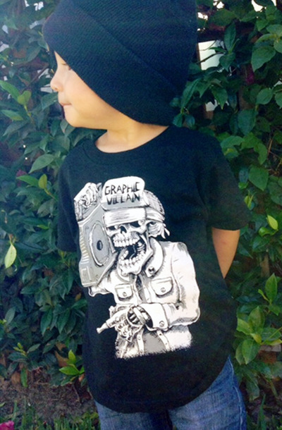 Graphic VIllain boombox Onesie or Toddler shirt