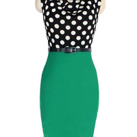 Sold Out: Polka Dot Red and Black Dress - Thumbnail 1