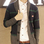 New Fashion Korean Style V-Neck Men Sweater 919SJ-K43F100-103-Green-2