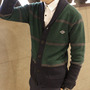 New Fashion Korean Style V-Neck Men Sweater 919SJ-K43F100-103-Navy Blue-4