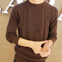New Fashion Korean Style Round Neck Men Sweater 919SJ-K48F65-68-Black-2