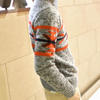 New Fashion Korean Style Round Neck Men Sweater 919SJ-K301F95-98-Red - Thumbnail 1