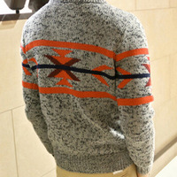 New Fashion Korean Style Round Neck Men Sweater 919SJ-K301F95-98-Red - Thumbnail 3